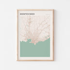 montevideo, uruguay map poster - image 1