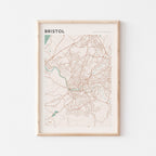 bristol, united kingdom map poster - image 1