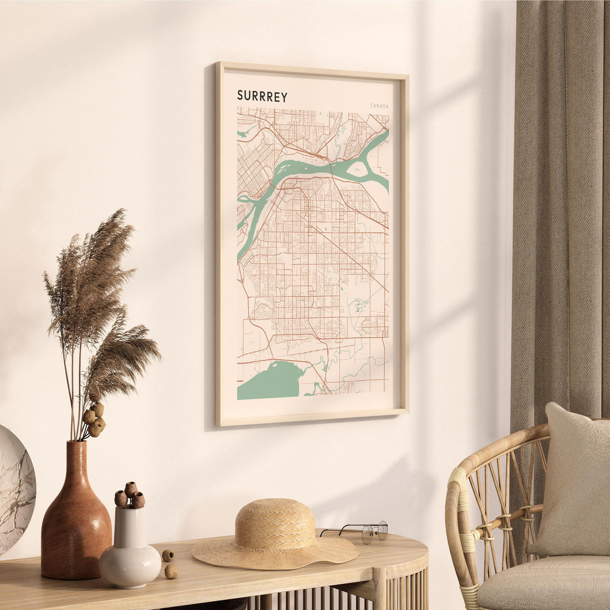 surrey, british columbia map poster - image 2