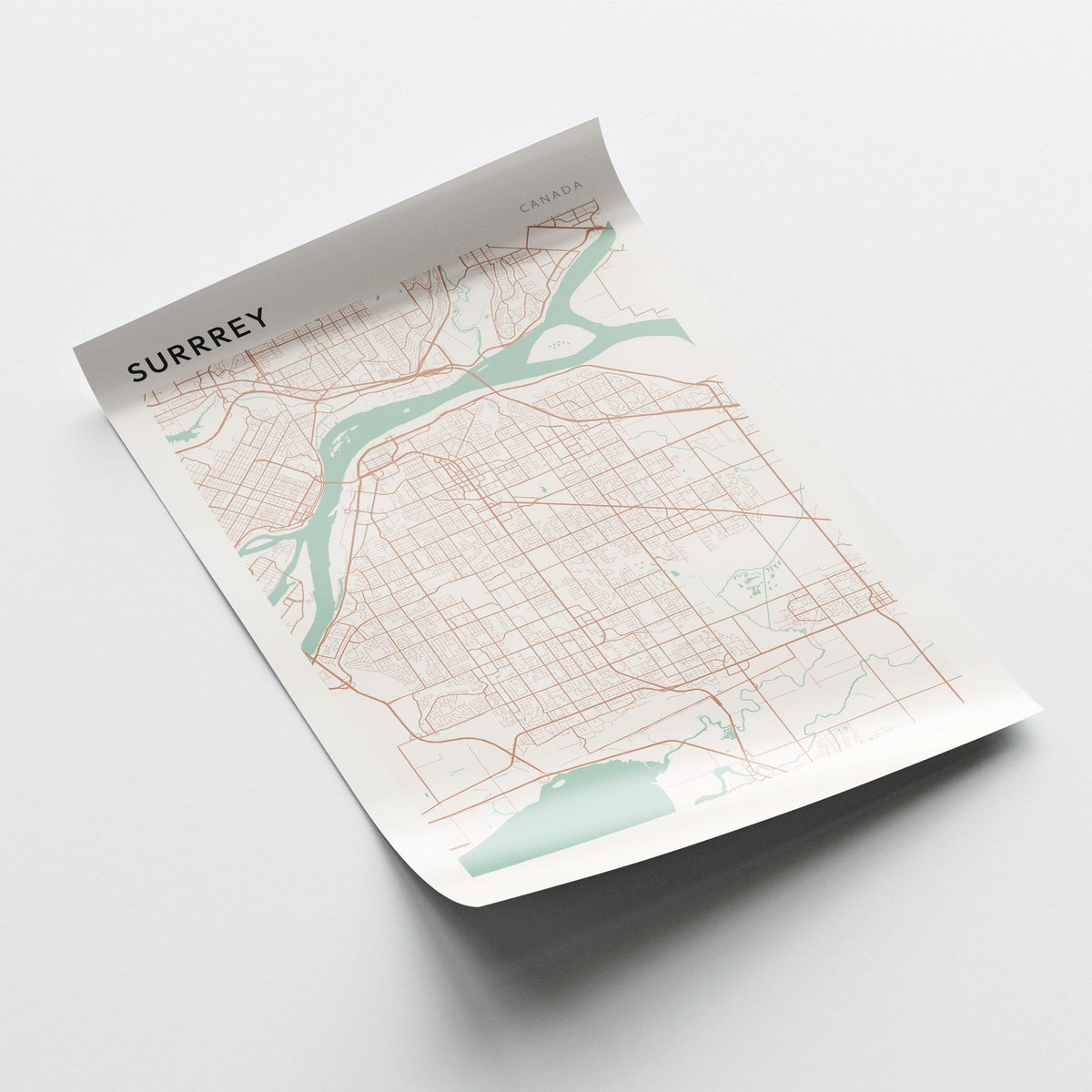 surrey, british columbia map poster - image 3