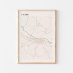 osijek croatia map poster - image 1