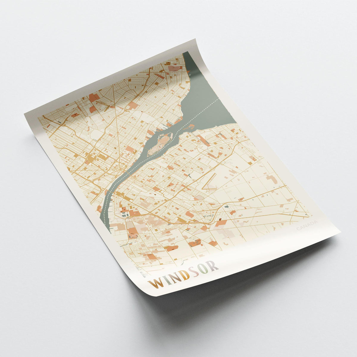 windsor, ontario map poster - image 3
