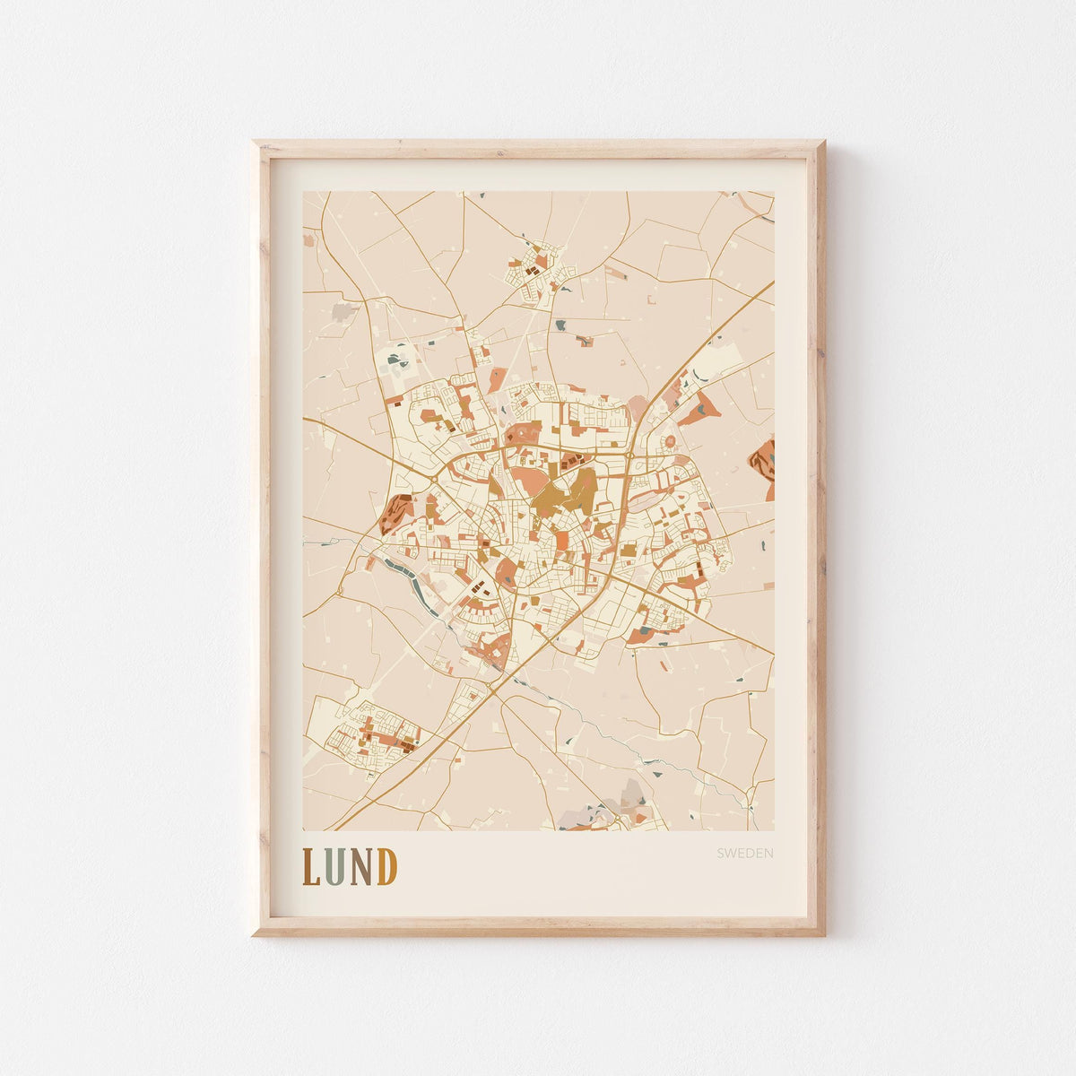 lund sweden map poster - image 1
