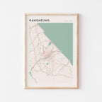 gangneung, south korea map poster - image 1