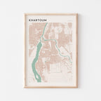 khartoum, sudan map poster - image 1