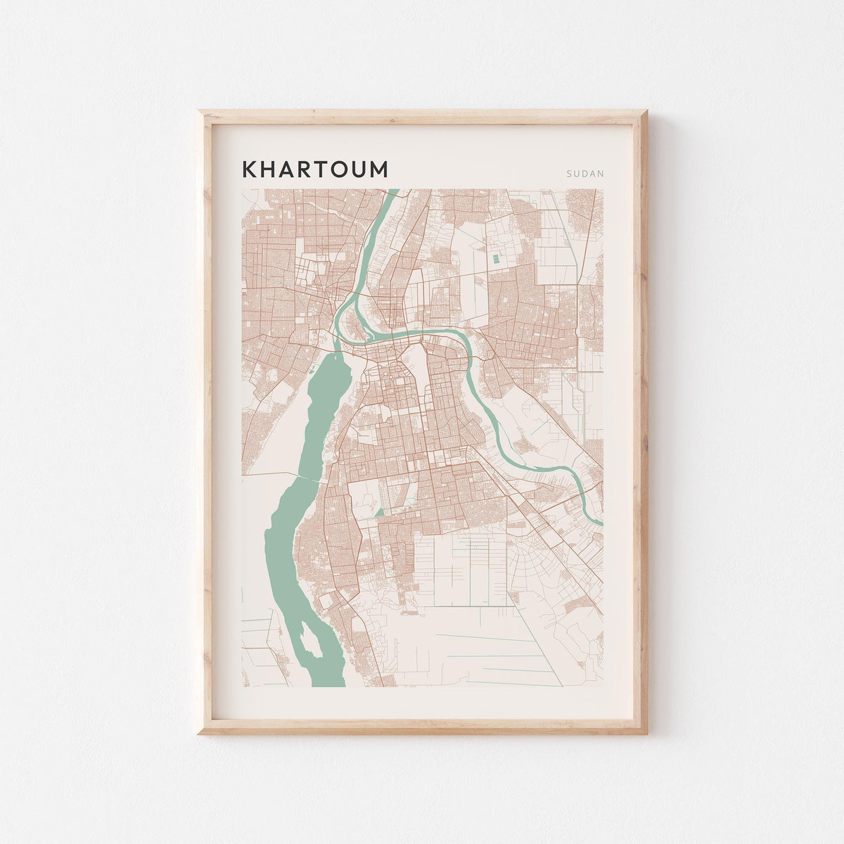khartoum, sudan map poster - image 1