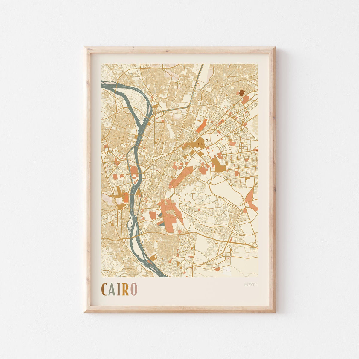 cairo, egypt map poster - image 1