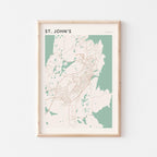 st. john's, newfoundland and labrador map poster - image 1