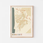 nouakchott, mauritania map poster - image 1