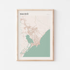 maceio, brazil map poster - image 1