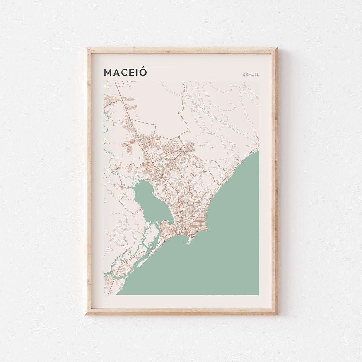 maceio, brazil map poster - image 1