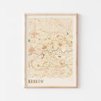 krakow poland map poster - image 1