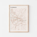 florence italy map poster - image 1