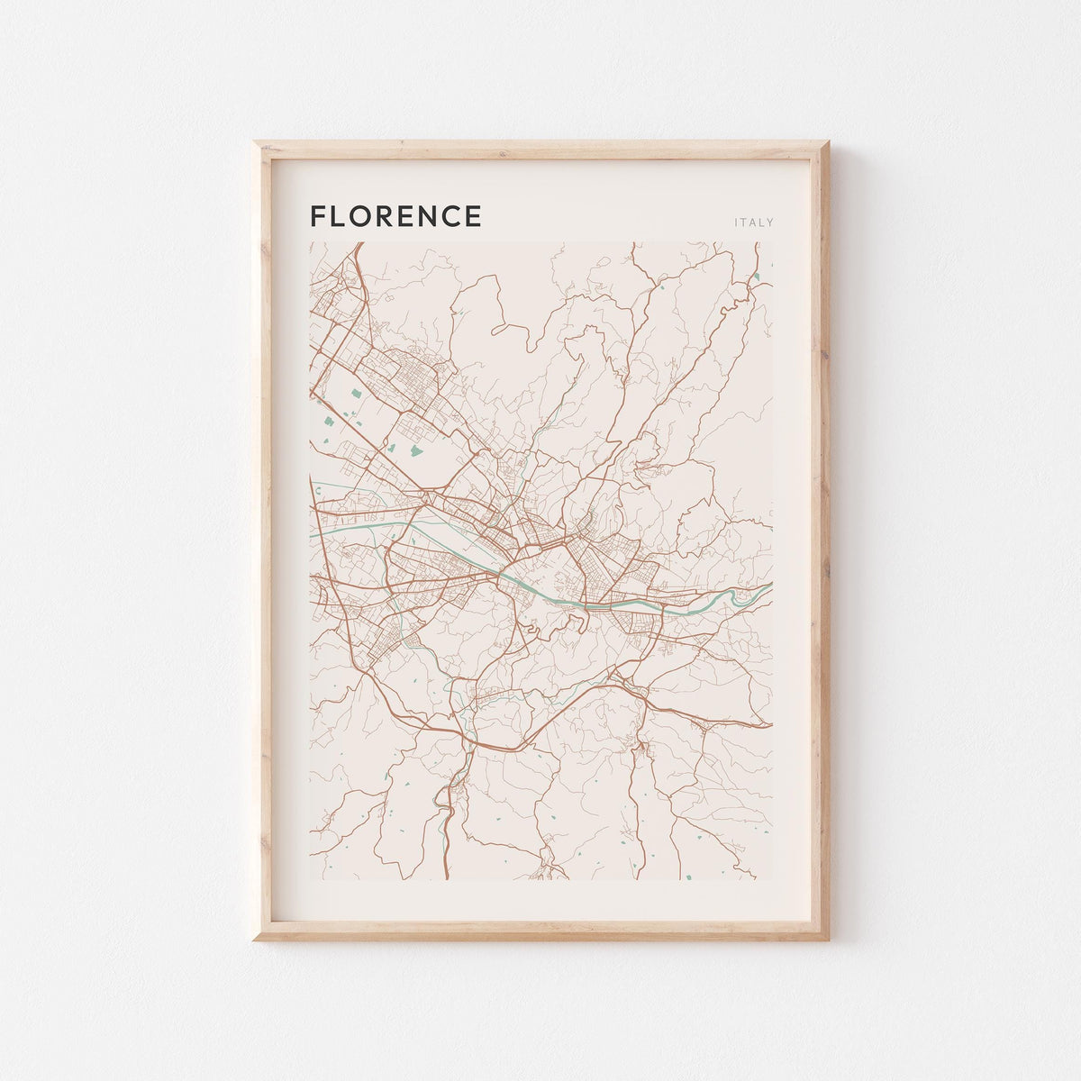 florence italy map poster - image 1