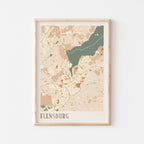 flensburg germany map poster - image 1