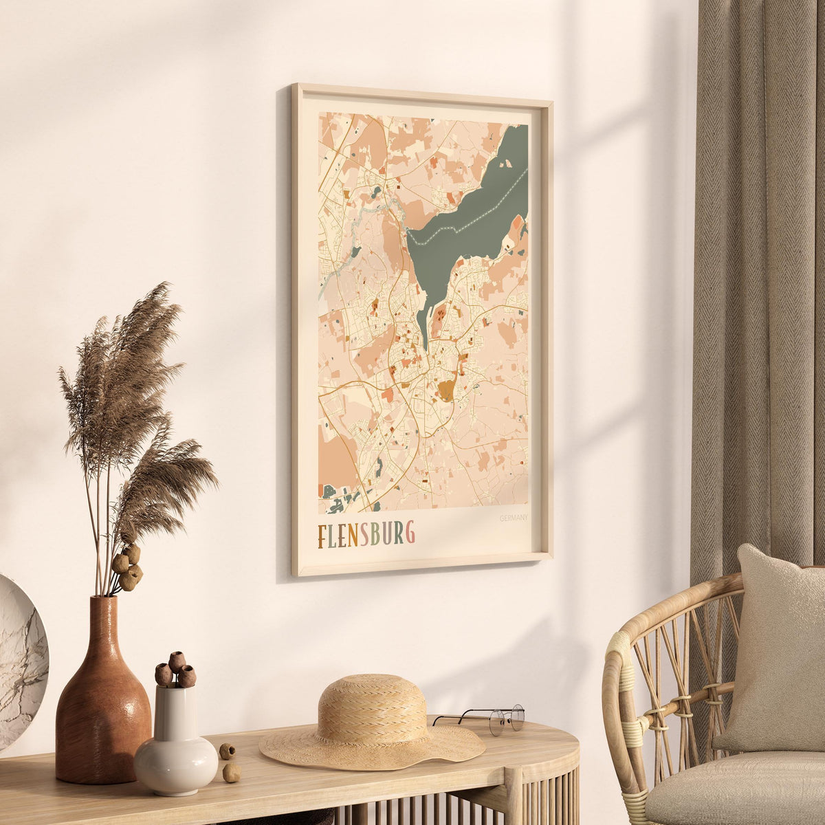 flensburg germany map poster - image 2