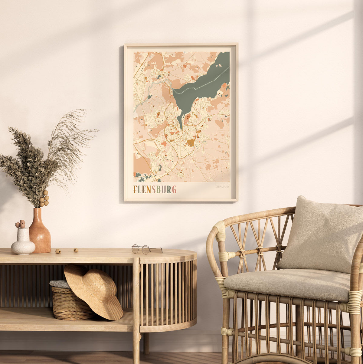 flensburg germany map poster - image 3