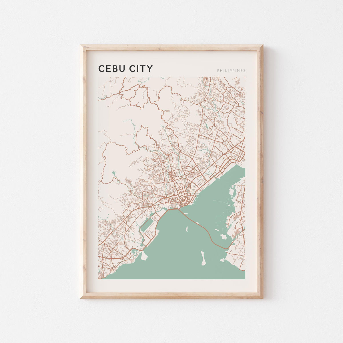 cebu, philippines map poster - image 1