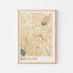 quezon city, philippines map poster - image 1
