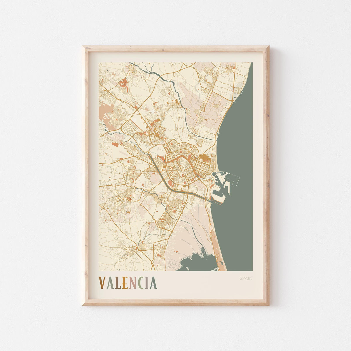 valencia spain map poster - image 1