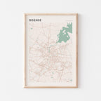 odense denmark map poster - image 1
