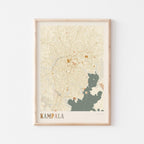 kampala, uganda map poster - image 1