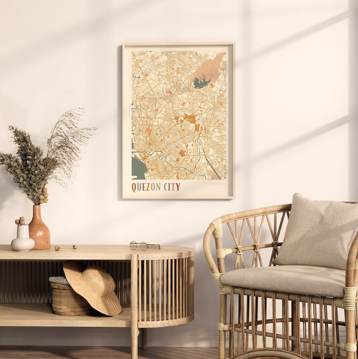 quezon city, philippines map poster - image 3