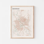 baghdad, iraq map poster - image 1