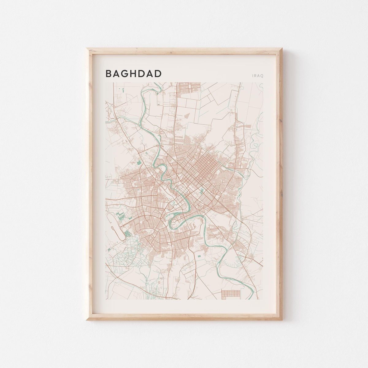 baghdad, iraq map poster - image 1