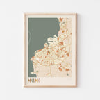 malmo sweden map poster - image 1