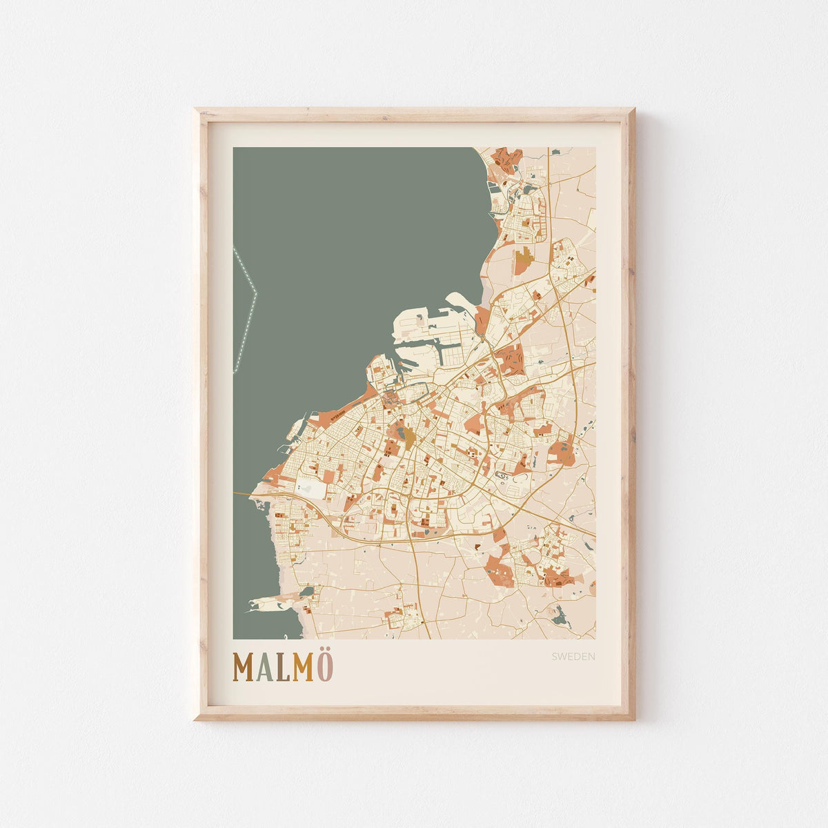malmo sweden map poster - image 1