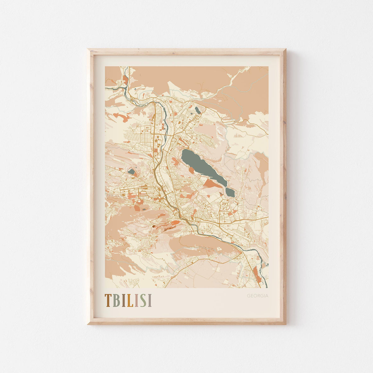 tbilisi, georgia map poster - image 1
