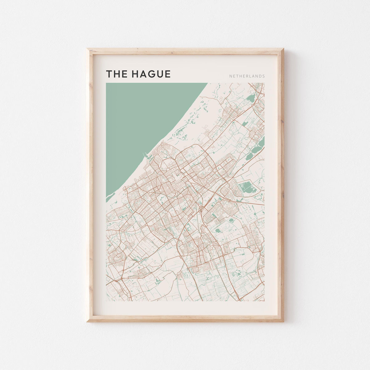 the hague netherlands map poster - image 1
