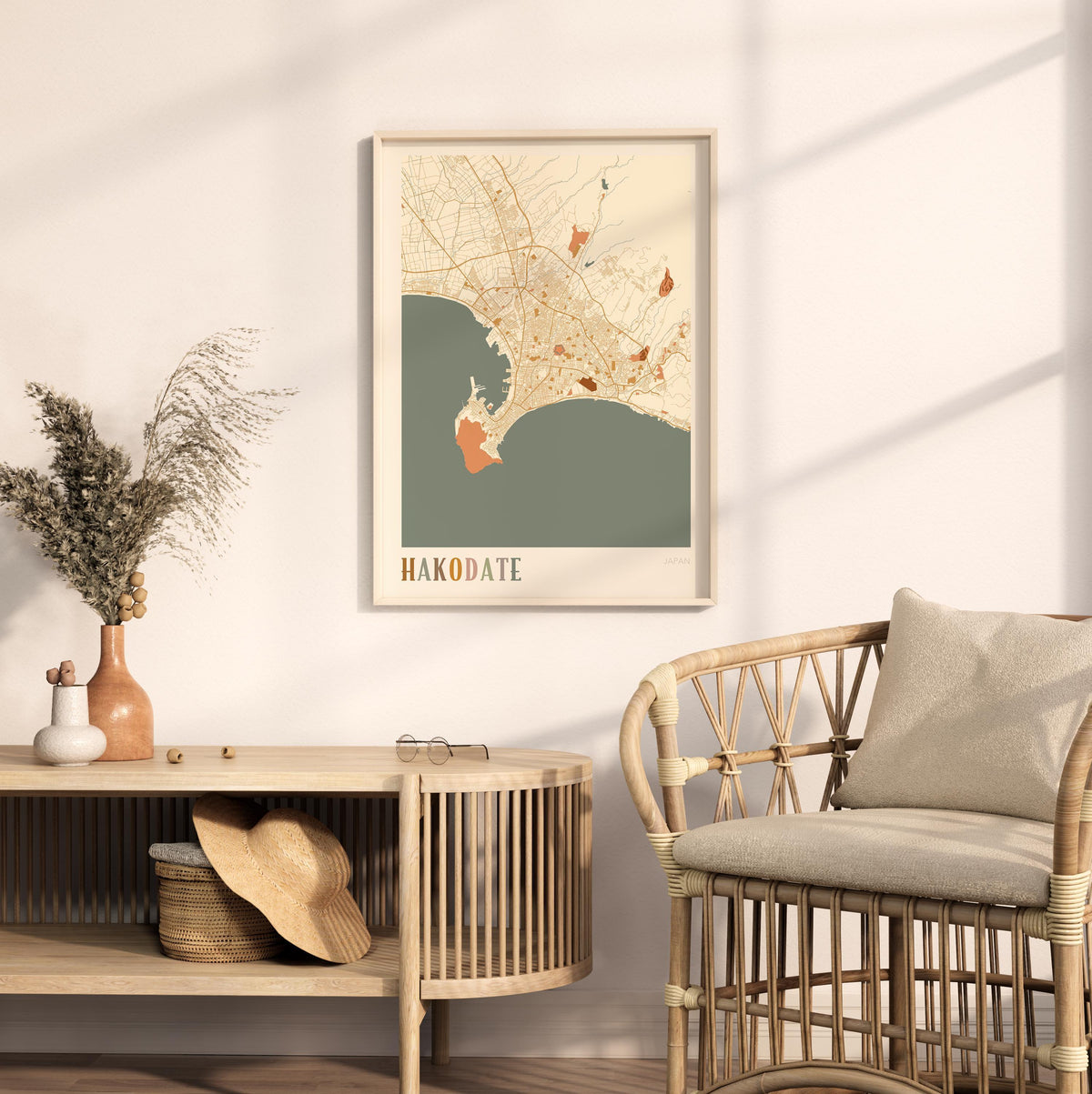 hakodate, japan map poster - image 3
