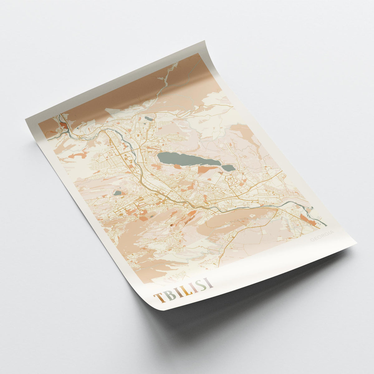 tbilisi, georgia map poster - image 4