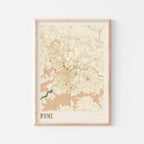 pune, india map poster - image 1