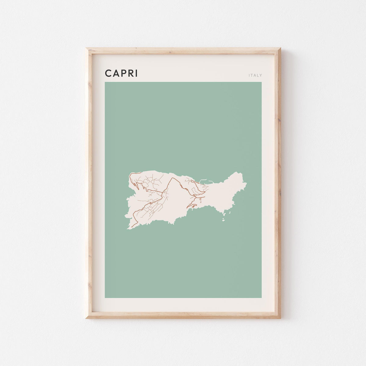 capri italy map poster - image 1