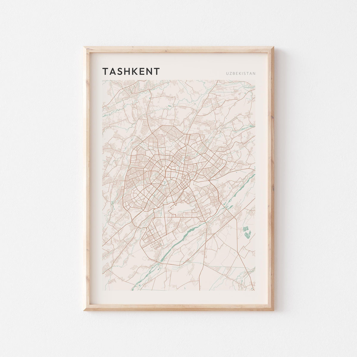tashkent, uzbekistan map poster - image 1