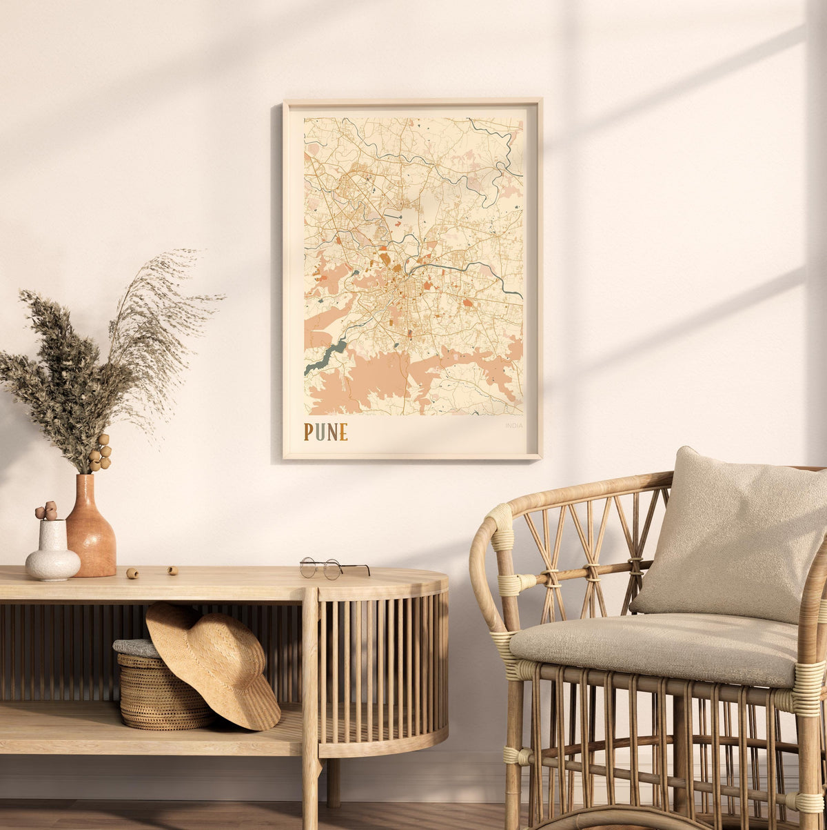 pune, india map poster - image 3