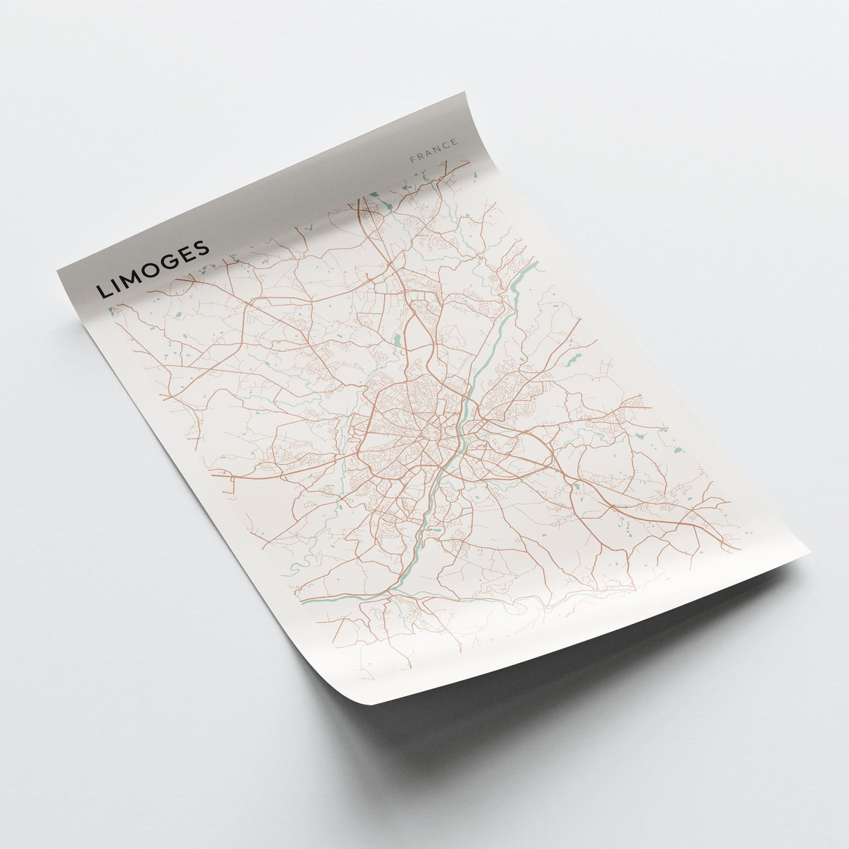 limoges france map poster - image 4