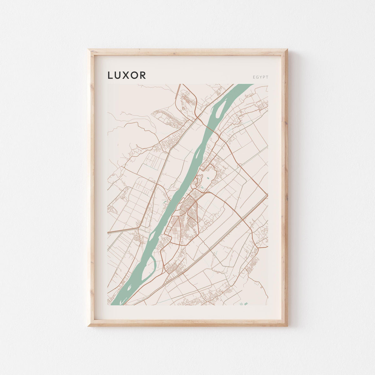 luxor, egypt map poster - image 1