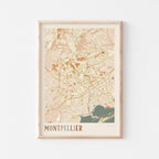 montpellier france map poster - image 1