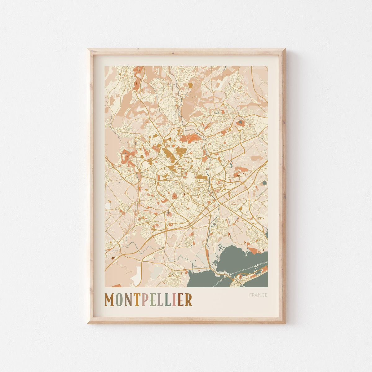 montpellier france map poster - image 1