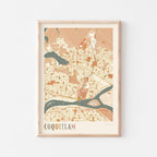 coquitlam, british columbia map poster - image 1