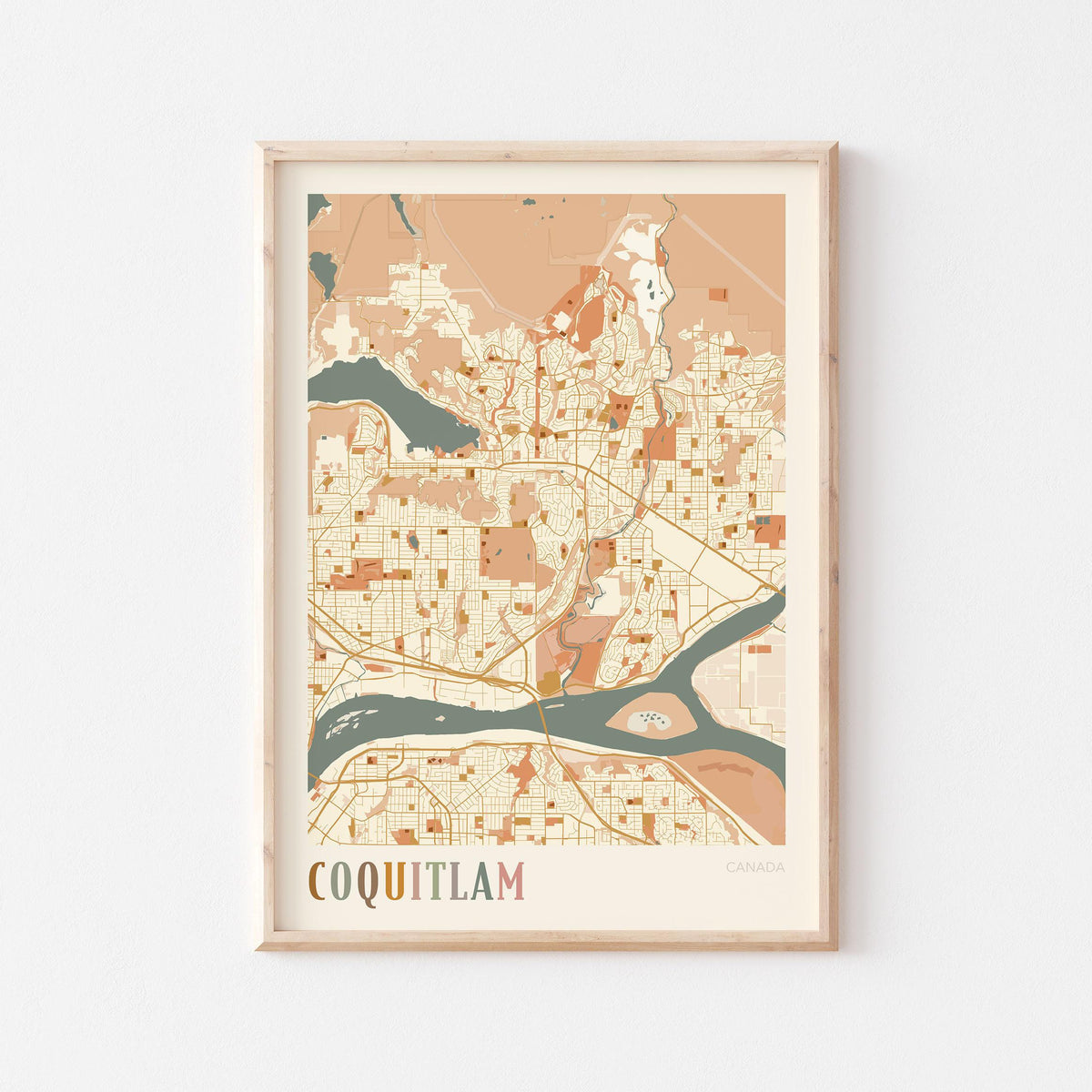 coquitlam, british columbia map poster - image 1