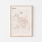 abuja, nigeria map poster - image 1