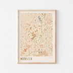 munster germany map poster - image 1