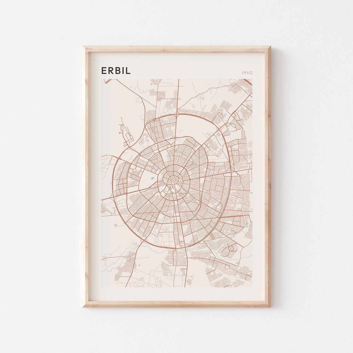 erbil, iraq map poster - image 1