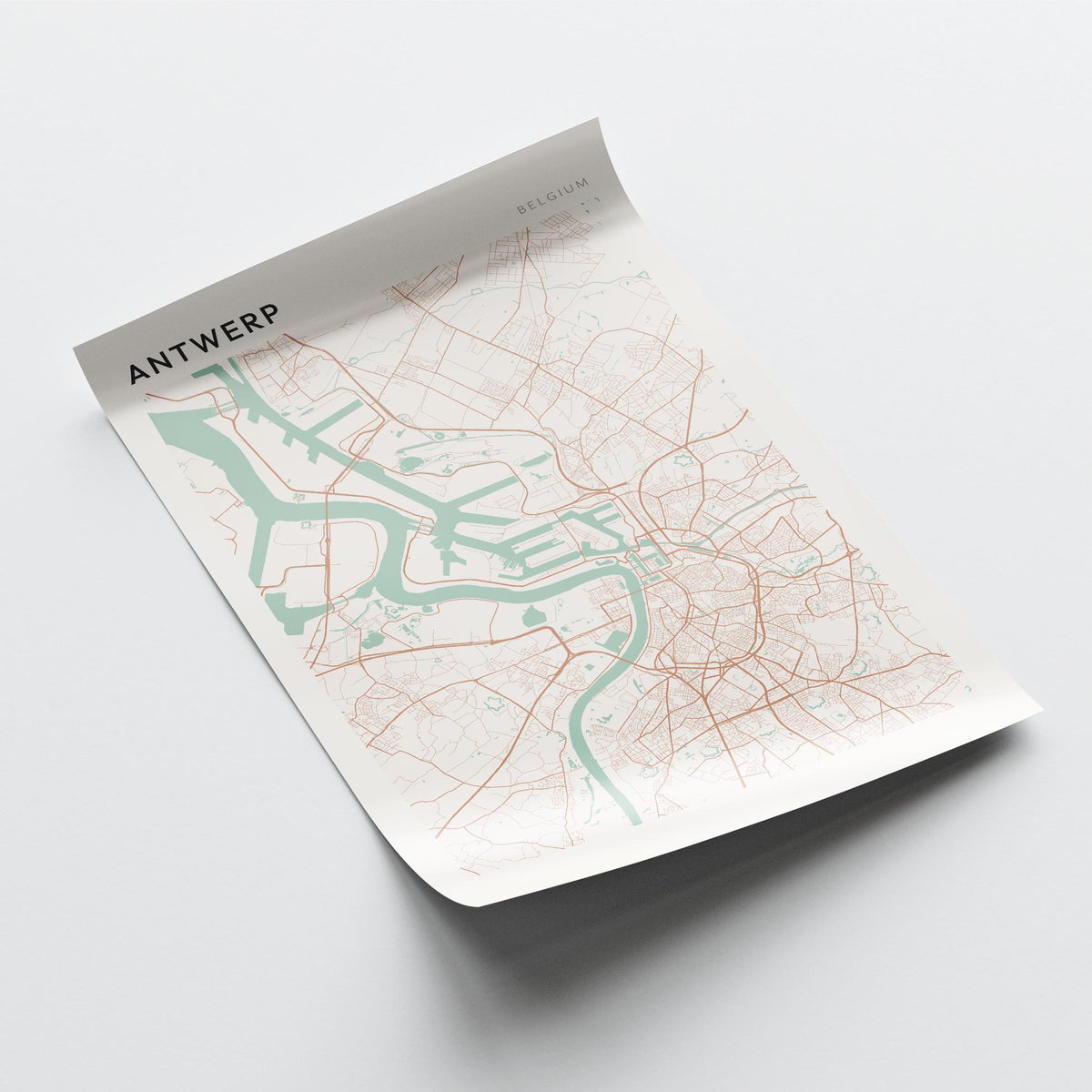 antwerp belgium map poster - image 4
