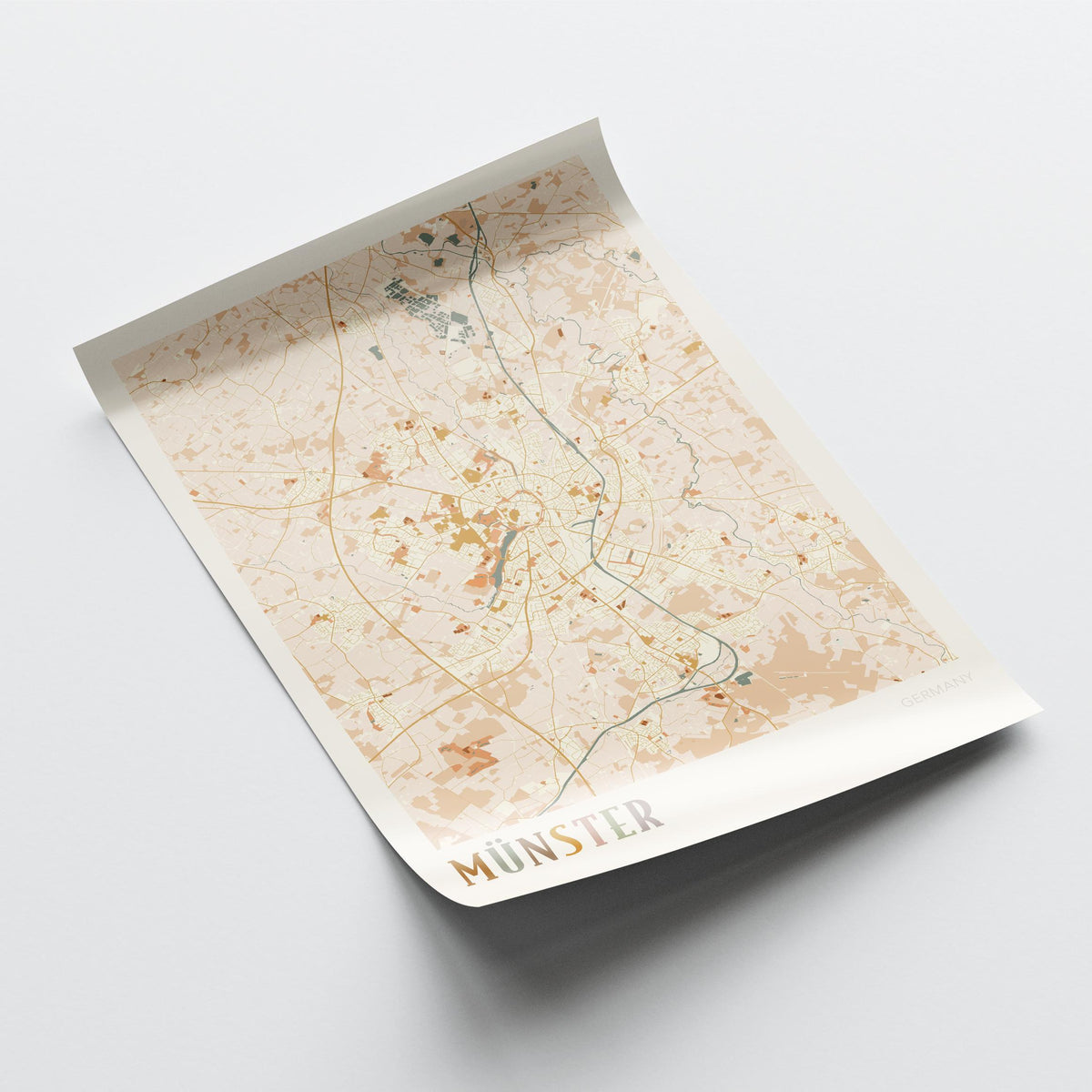 munster germany map poster - image 4